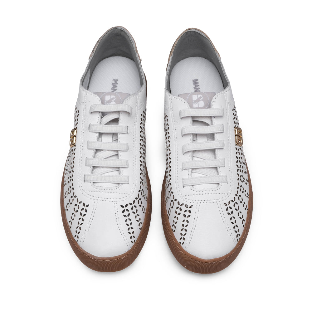 Sapatilha Casual Mulher Pele Branco