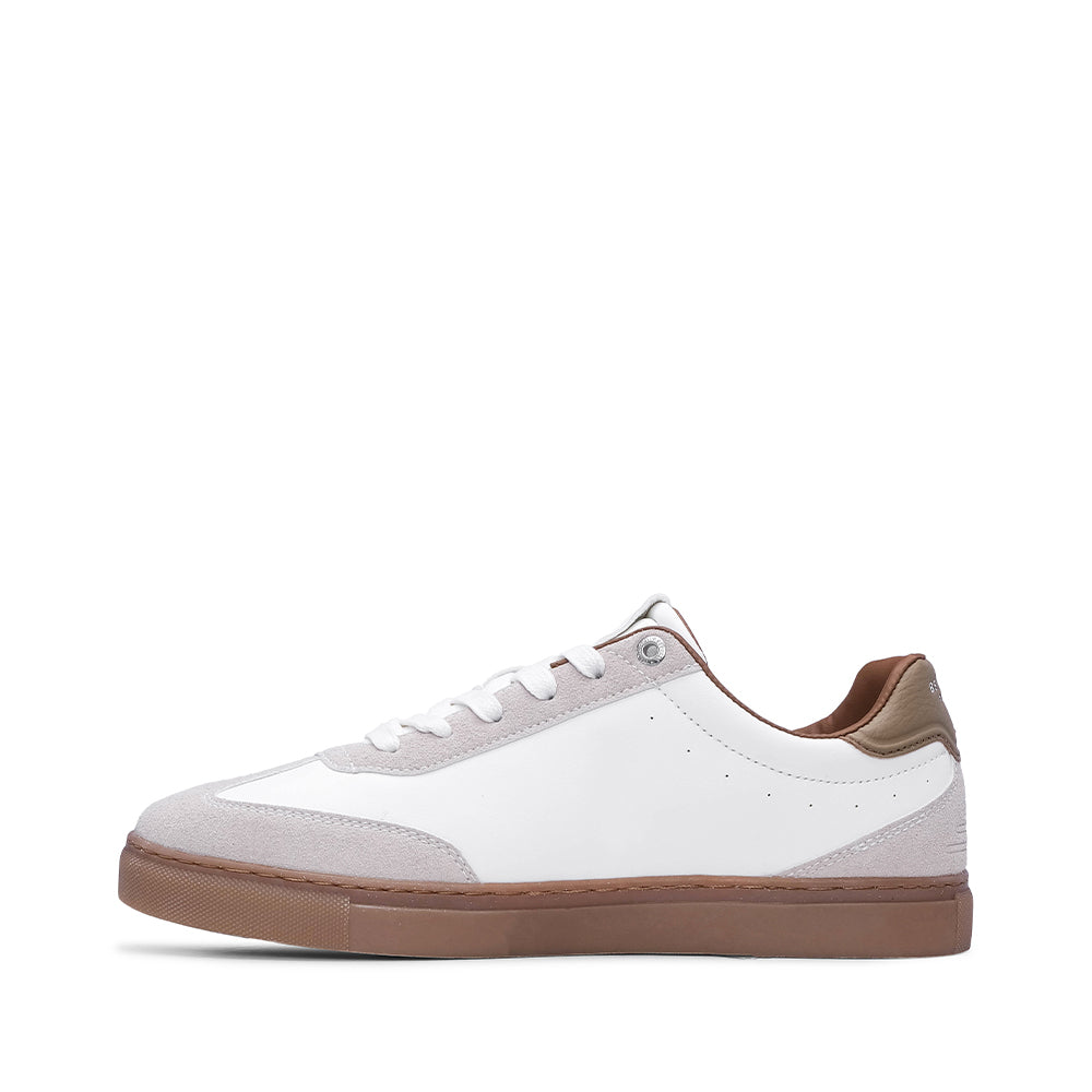 Sapatilha Casual Mulher Bege E Branco