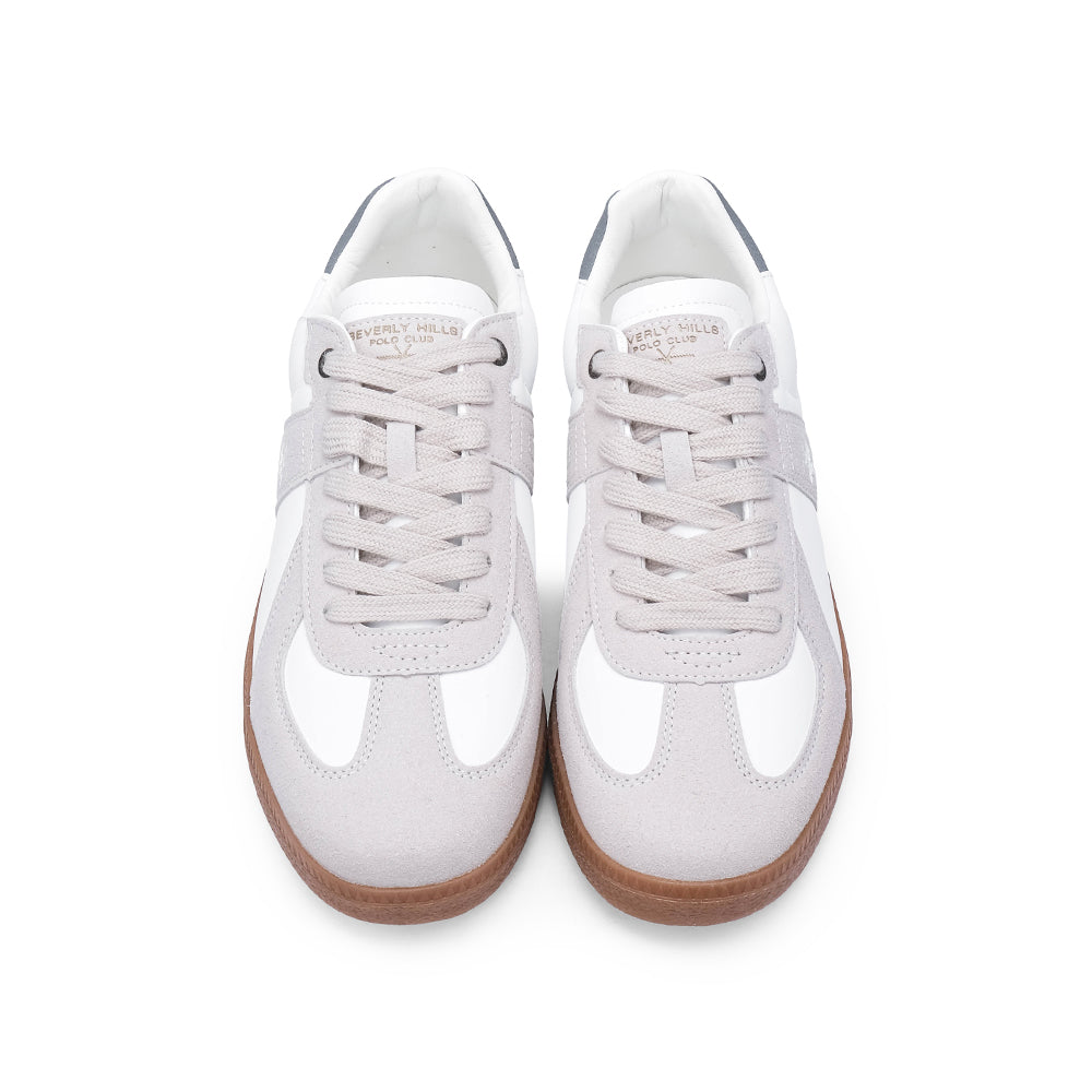 Sapatilha Casual Mulher Bege E Branco