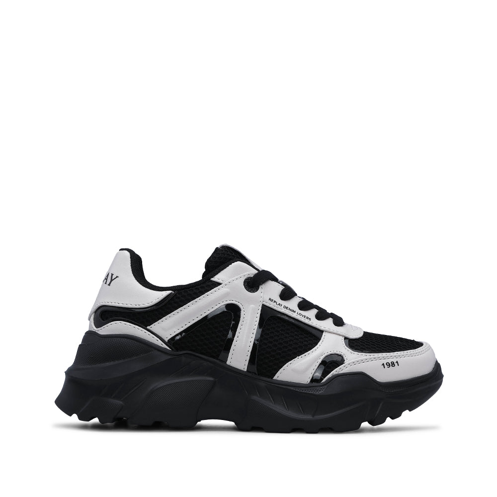 Sapatilha Casual Mulher Branco E Preto