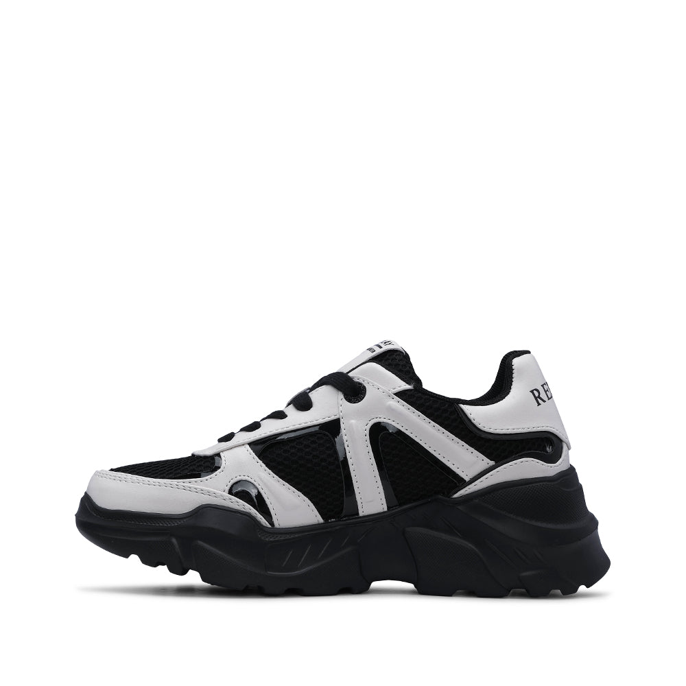 Sapatilha Casual Mulher Branco E Preto