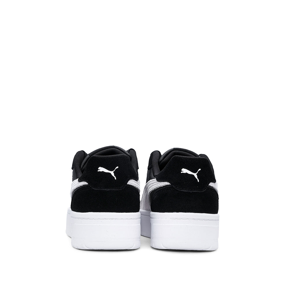 Sapatilha Casual Mulher Camurça Court Lally Skye Preto Preto E Branco