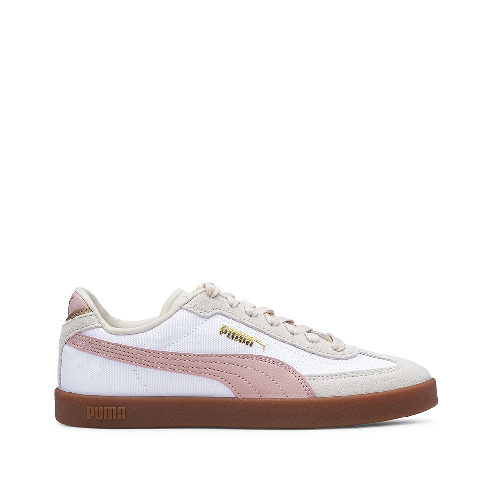 Sapatilha Casual Mulher Camurça Branco E Rosa