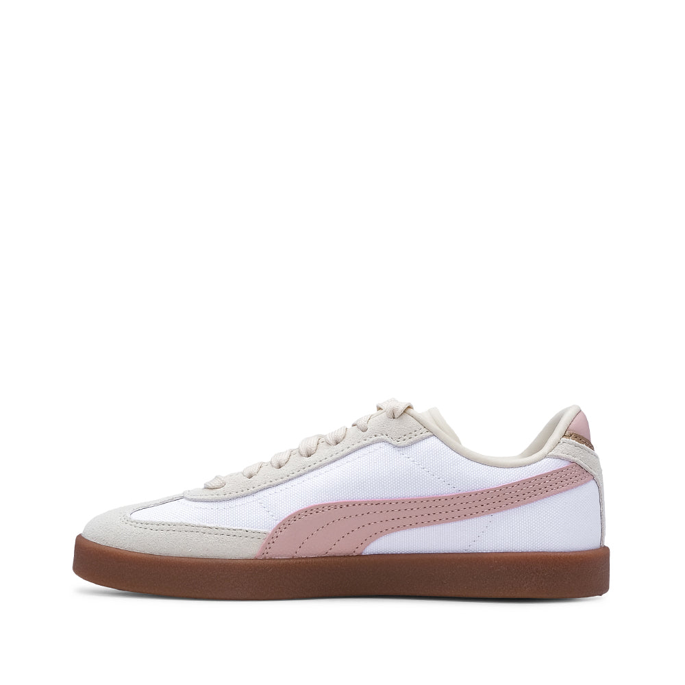 Sapatilha Casual Mulher Camurça Branco E Rosa