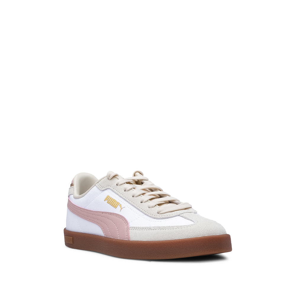 Sapatilha Casual Mulher Camurça Branco E Rosa