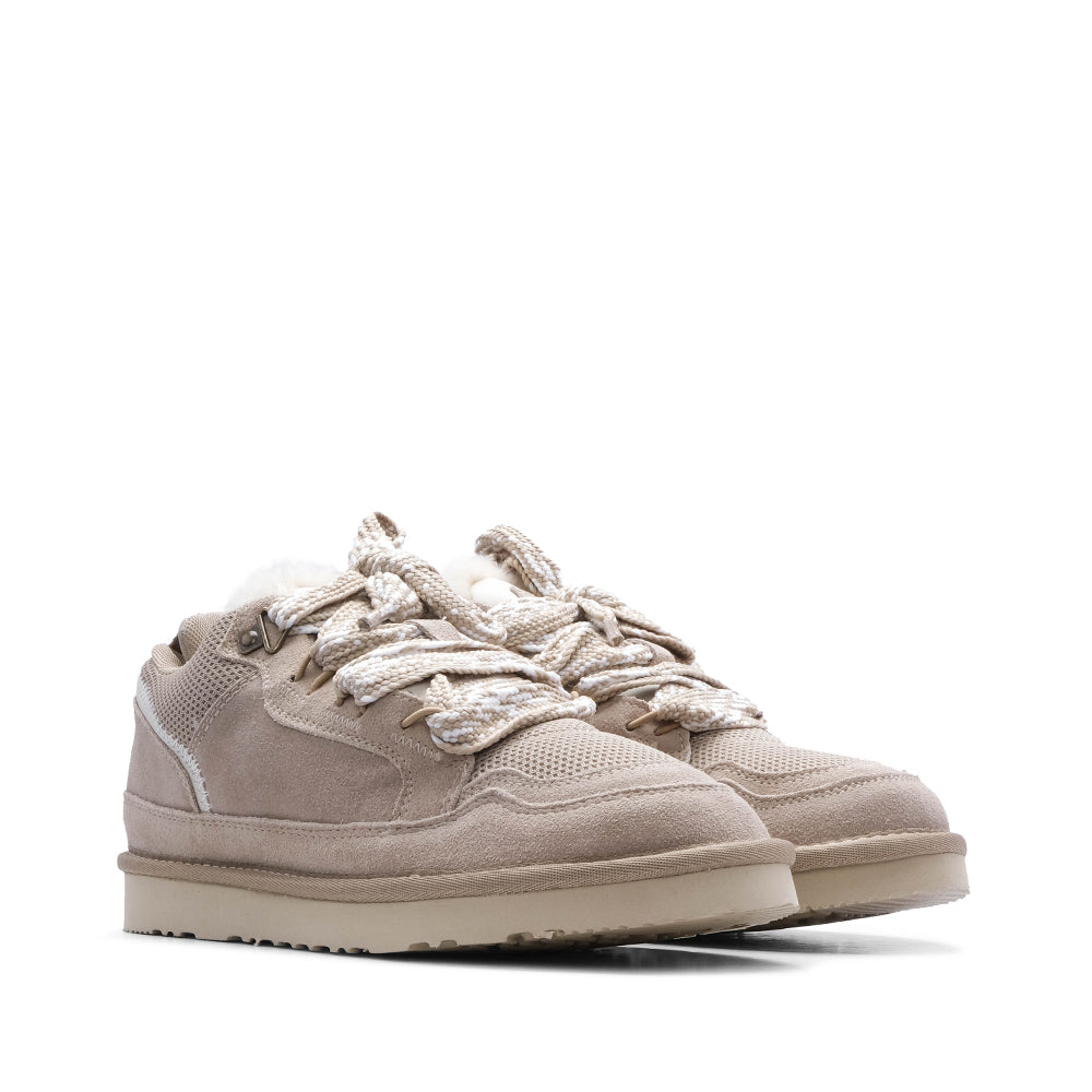 Sapatilha Casual Mulher Camurça Bege