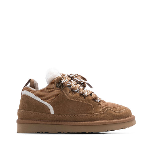 Sapatilha Casual Mulher Camurça Camel