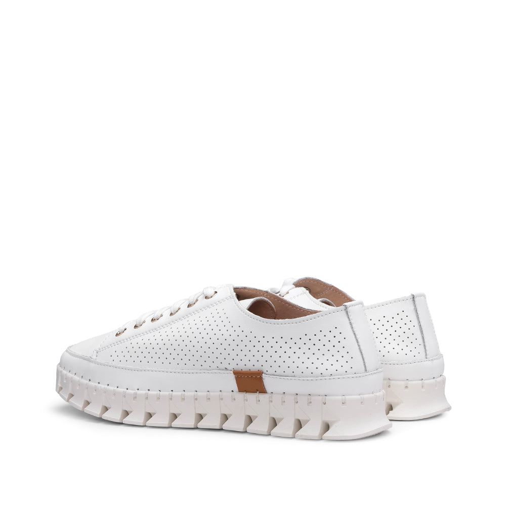 Sapatilha Casual Pele Mulher Branco