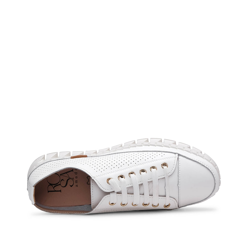 Sapatilha Casual Pele Mulher Branco