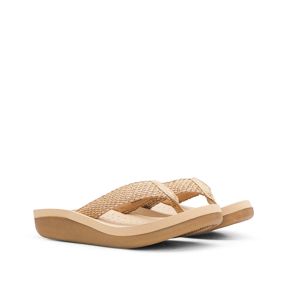 Chinelo Conforto Mulher Bege