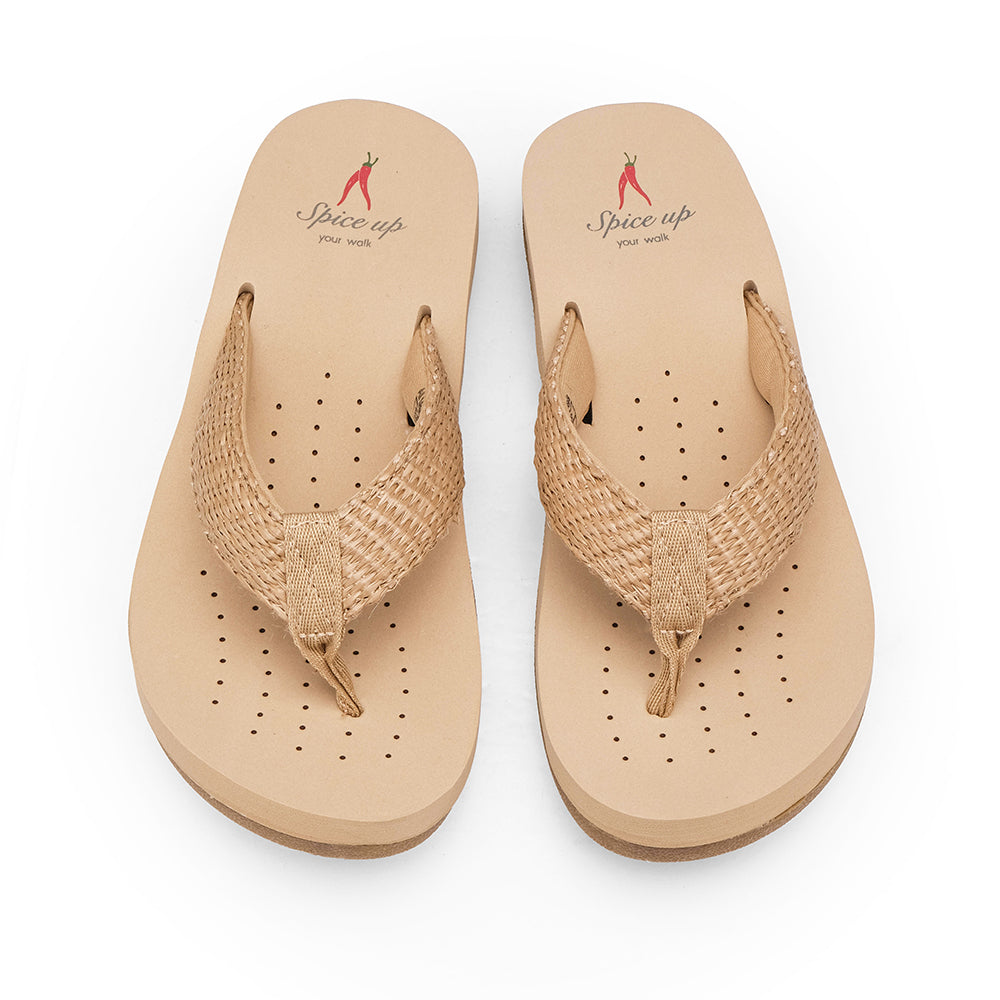 Chinelo Conforto Mulher Bege