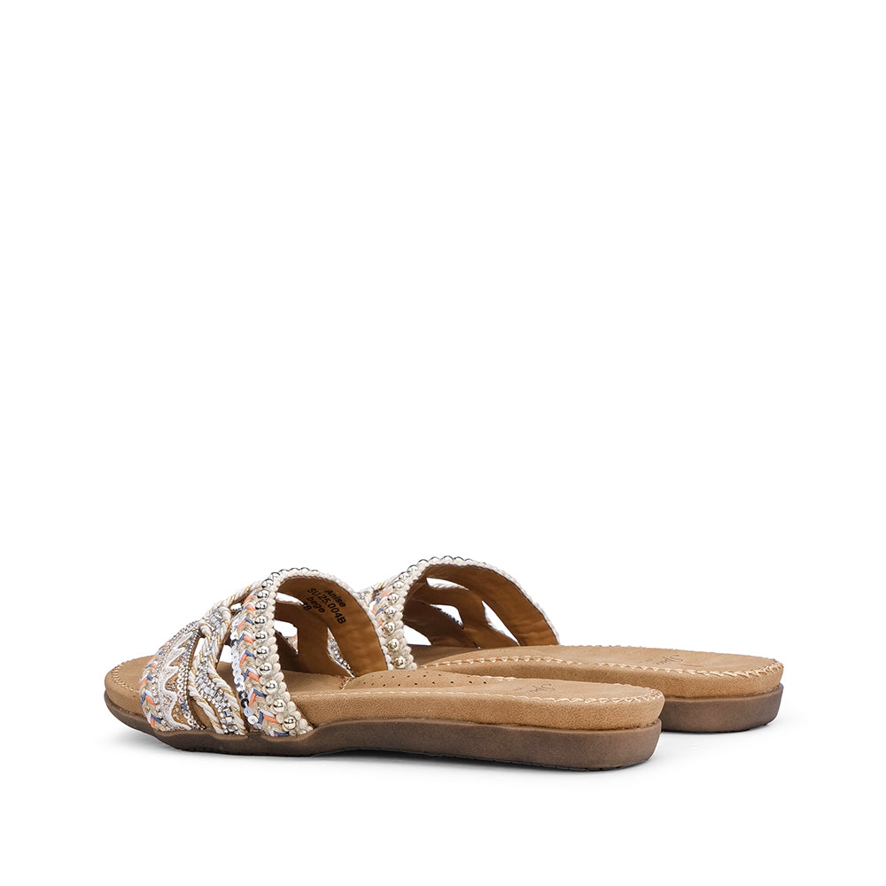 Chinelo Casual Mulher Bege