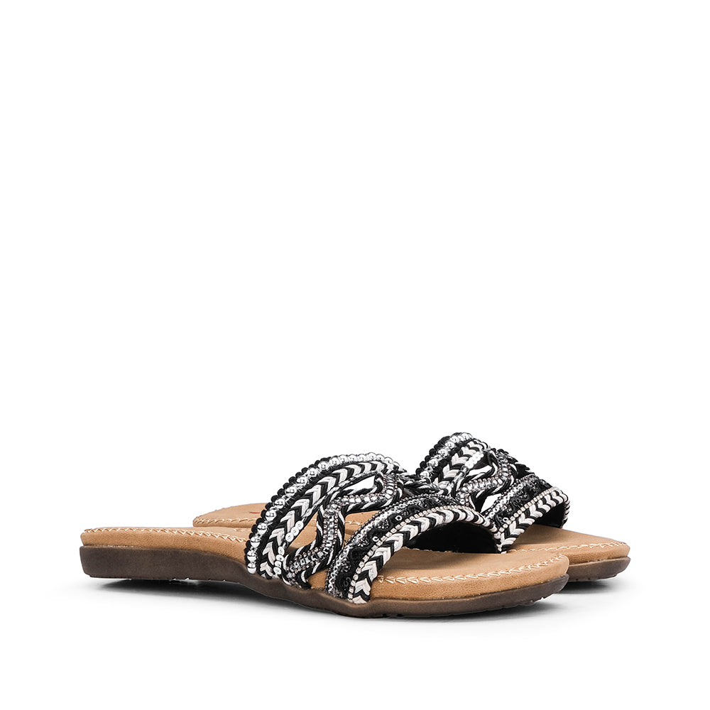 Chinelo Casual Mulher Preto