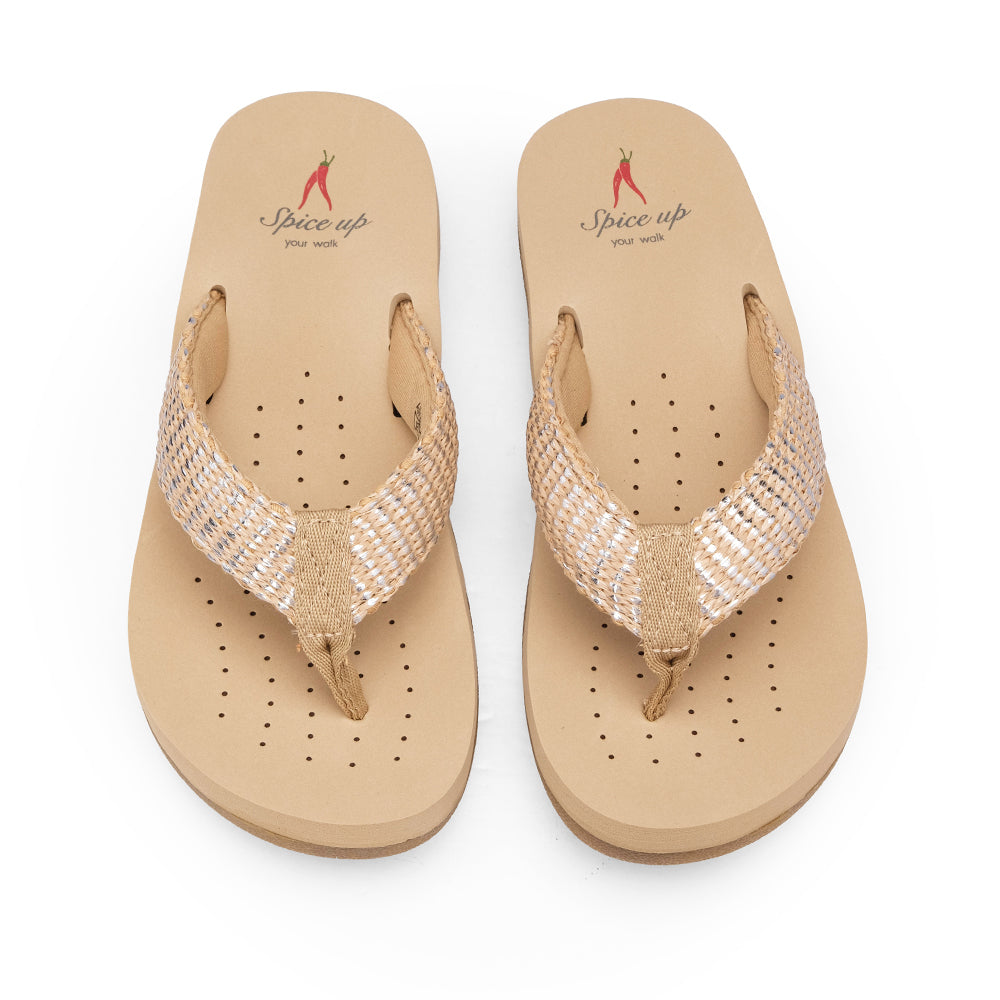 Chinelo Casual Mulher Bege