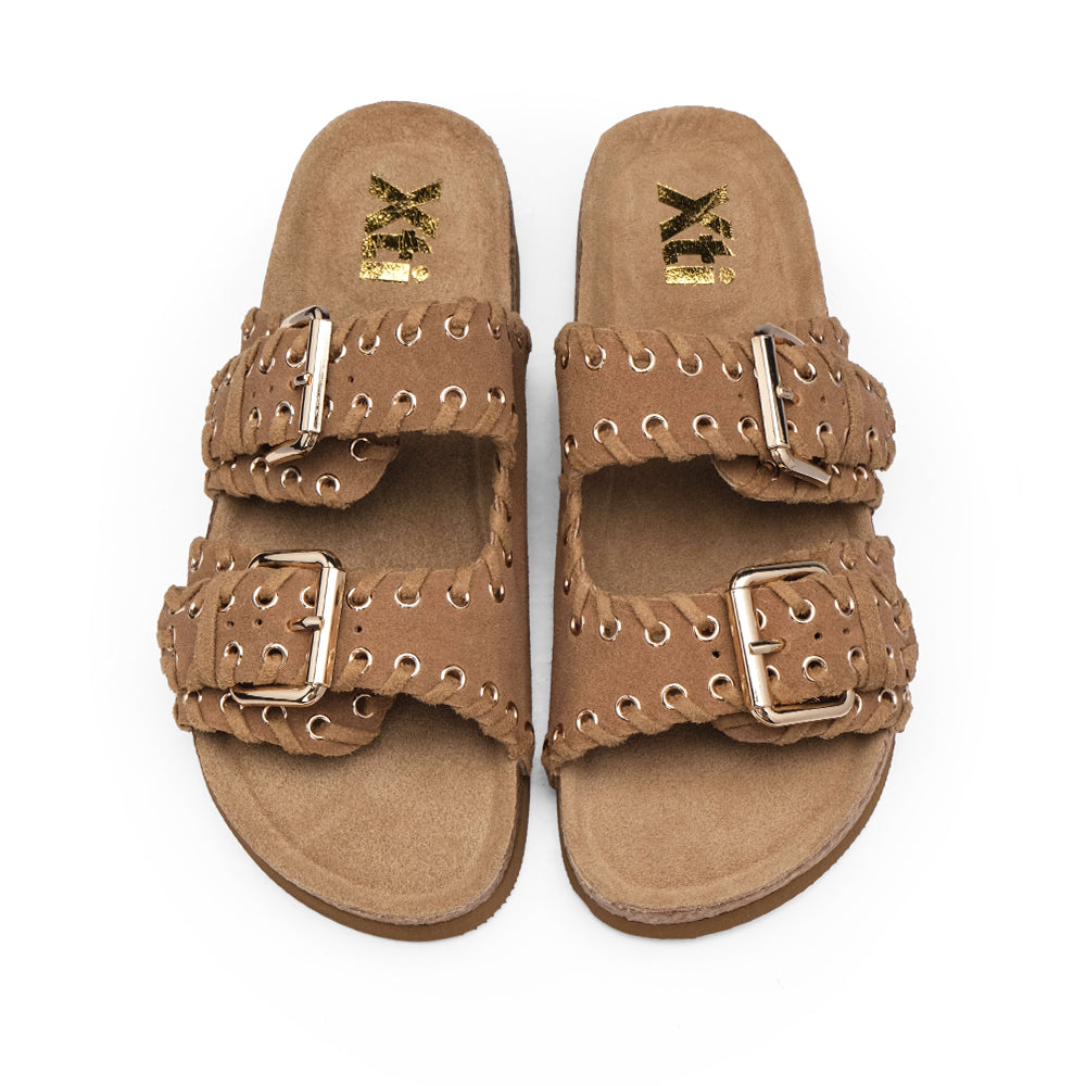 Chinelo Casual Mulher Camel