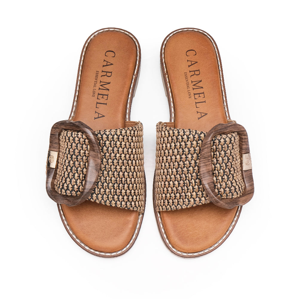 Chinelo Casual Mulher Camel