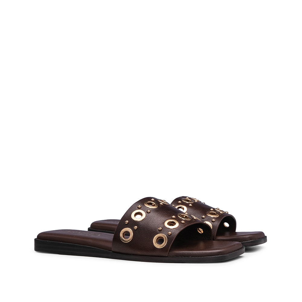 Chinelo Casual Mulher Castanho