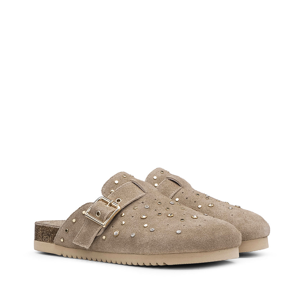 Soca Salto Raso Mulher Taupe