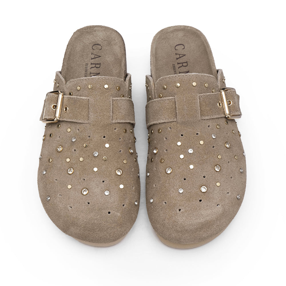 Soca Salto Raso Mulher Taupe