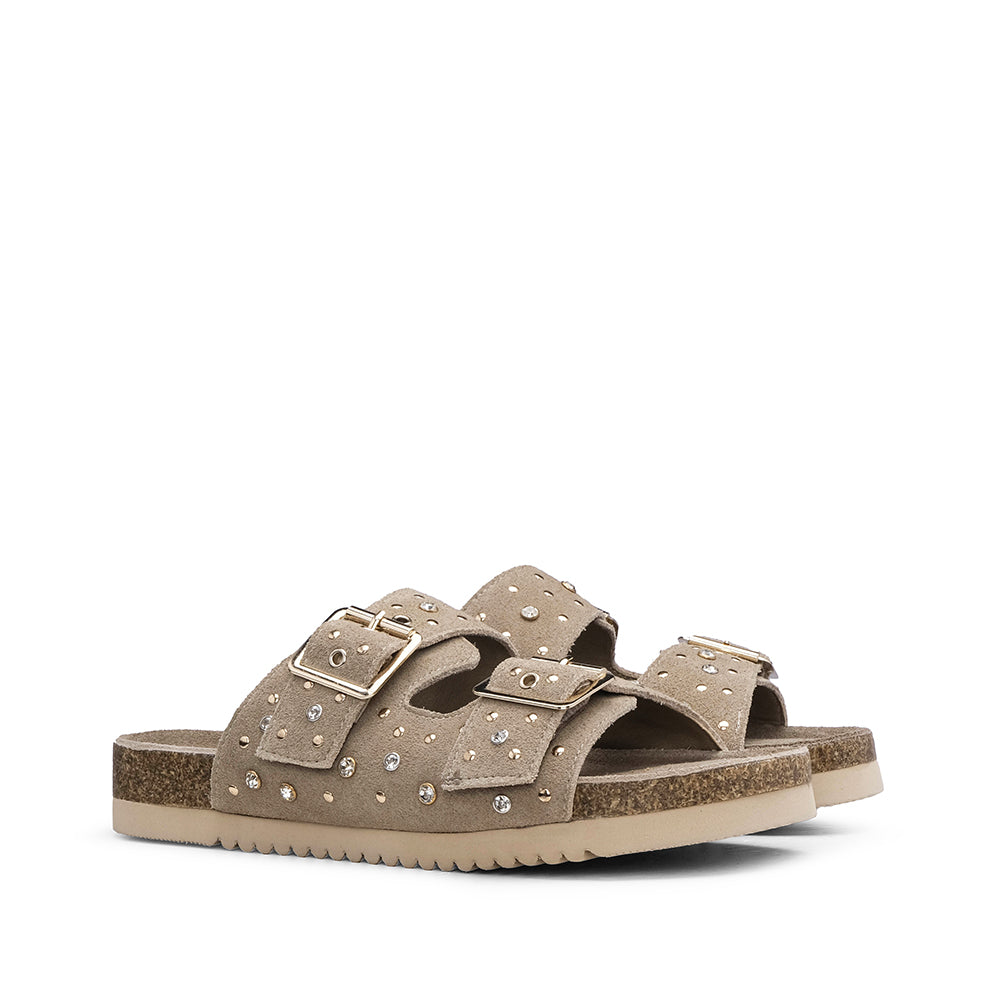 Chinelo Casual Mulher Taupe