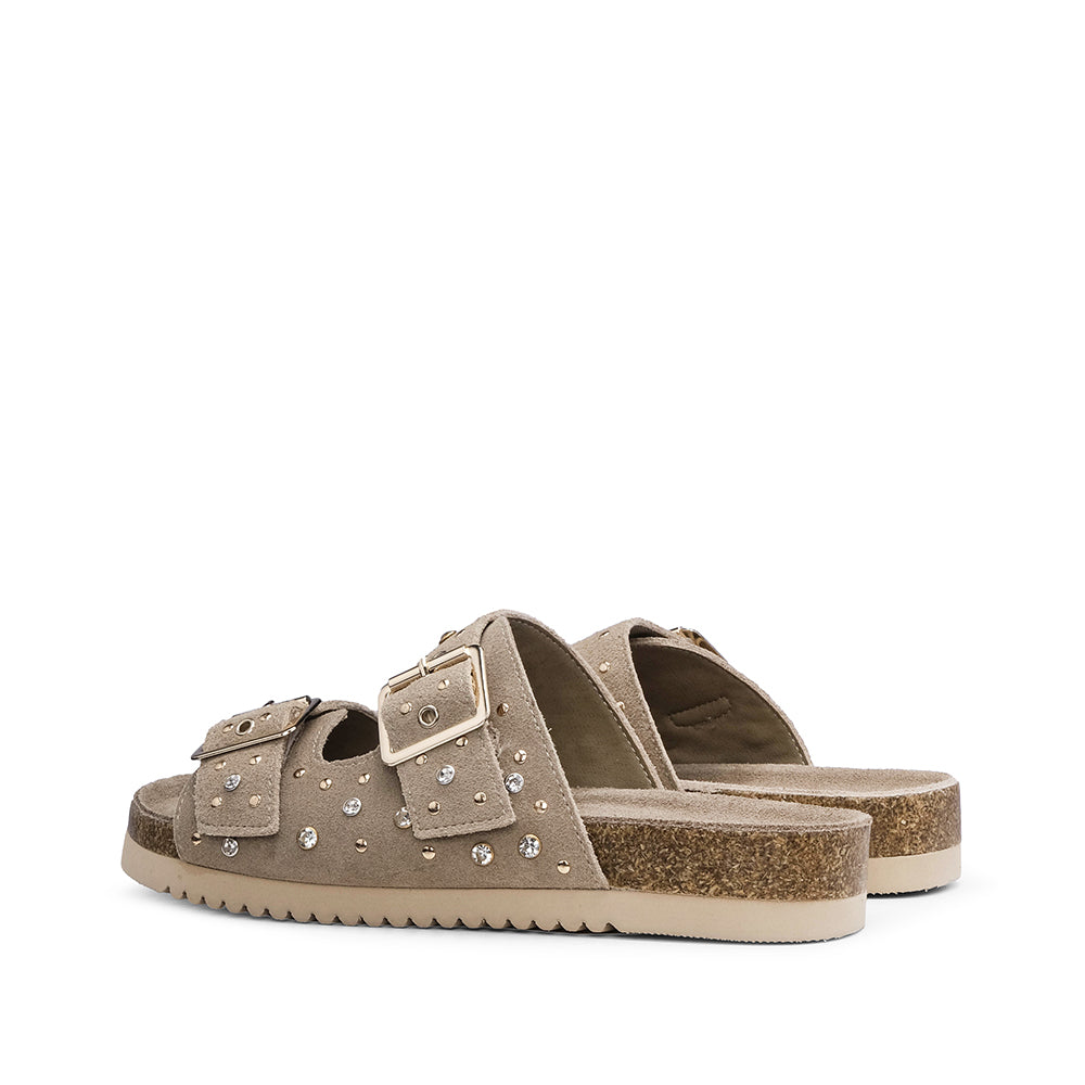Chinelo Casual Mulher Taupe
