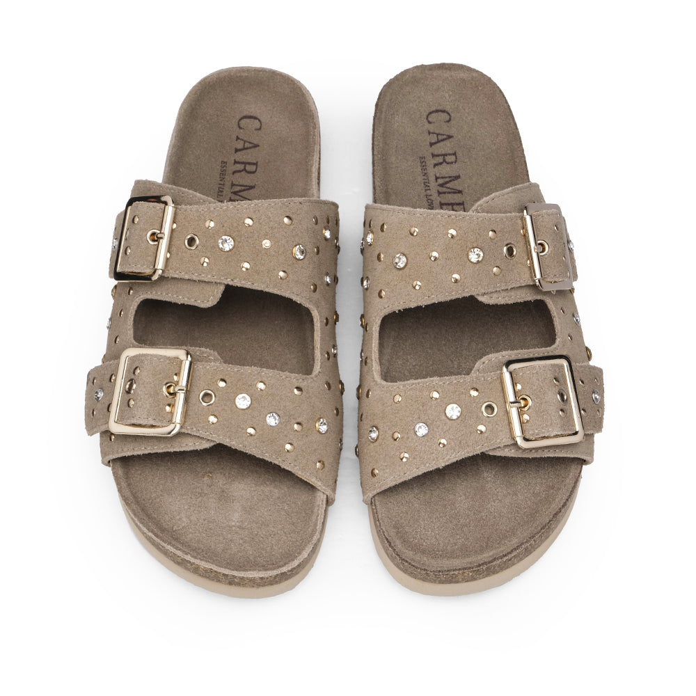 Chinelo Casual Mulher Taupe