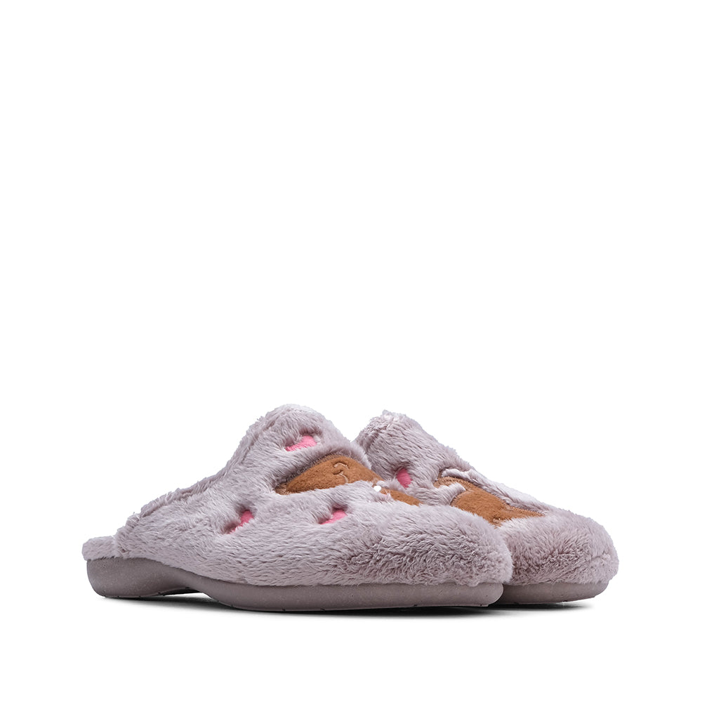 Chinelo Homewear Mulher Têxtil Taupe