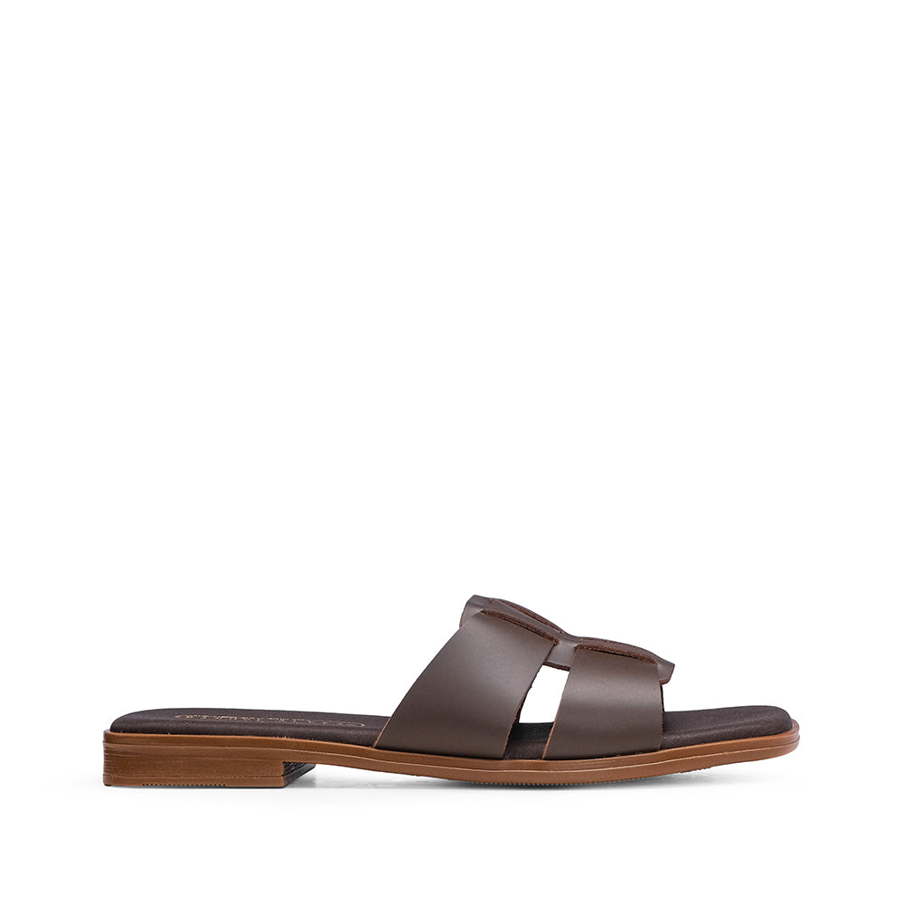Chinelo Casual Mulher Pele Castanho