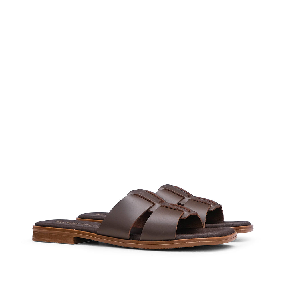 Chinelo Casual Mulher Pele Castanho