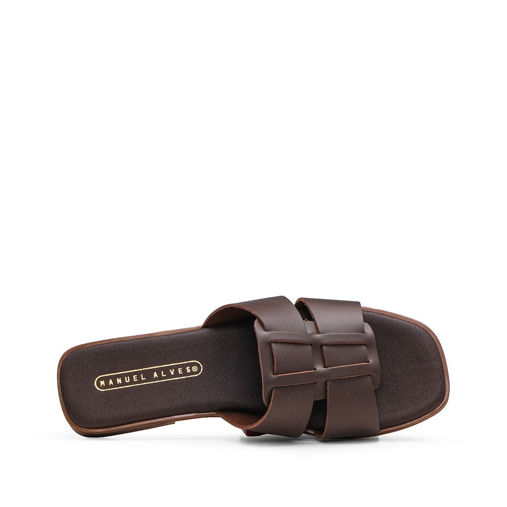 Chinelo Casual Mulher Pele Castanho