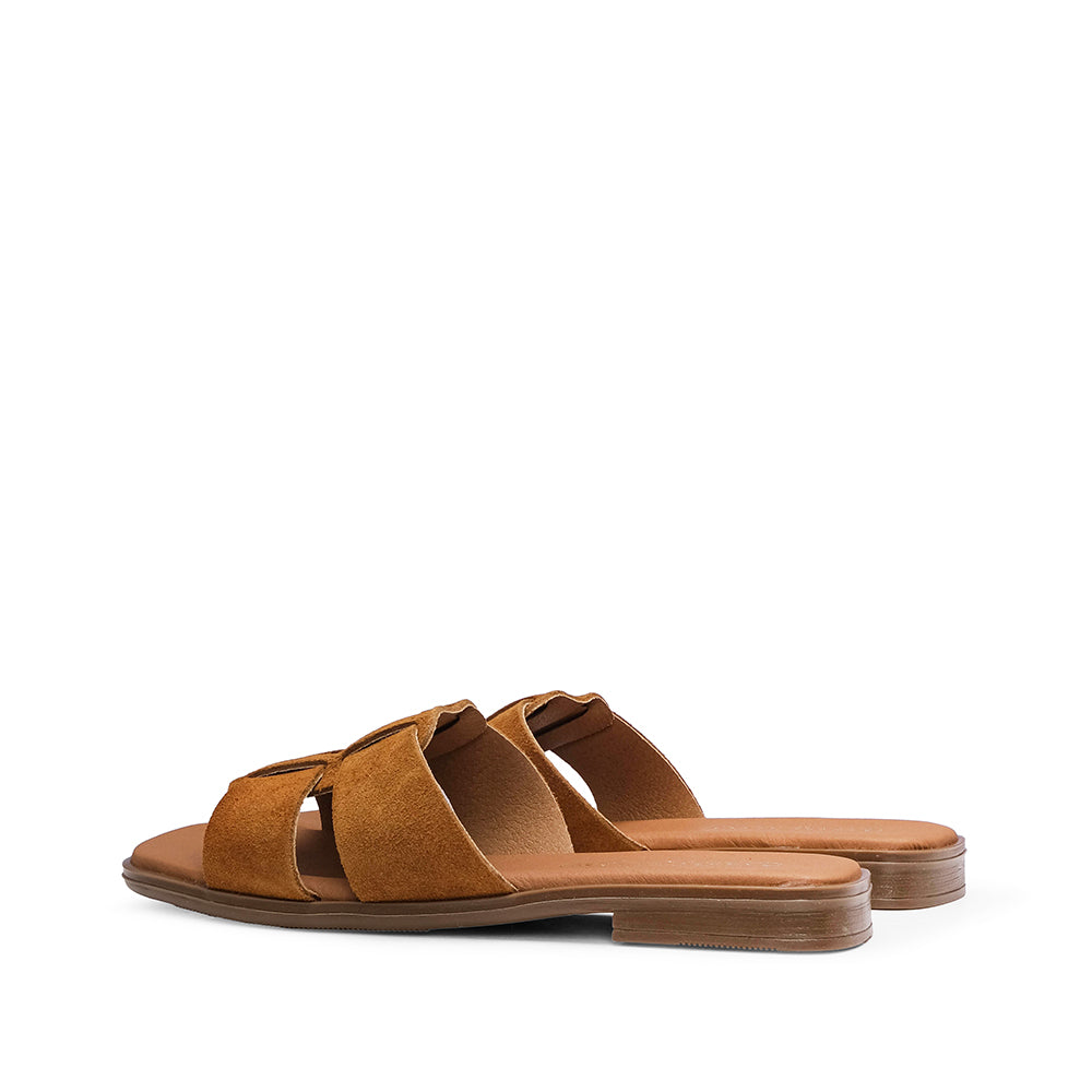 Chinelo Casual Mulher Camurça Camel