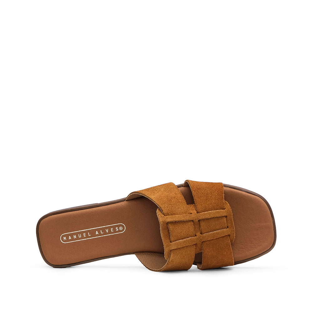 Chinelo Casual Mulher Camurça Camel