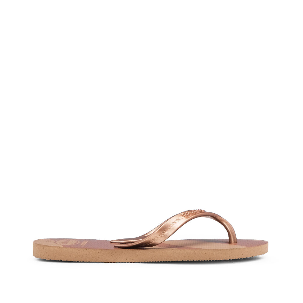 Chinelo Praia Mulher Ouro Rosa