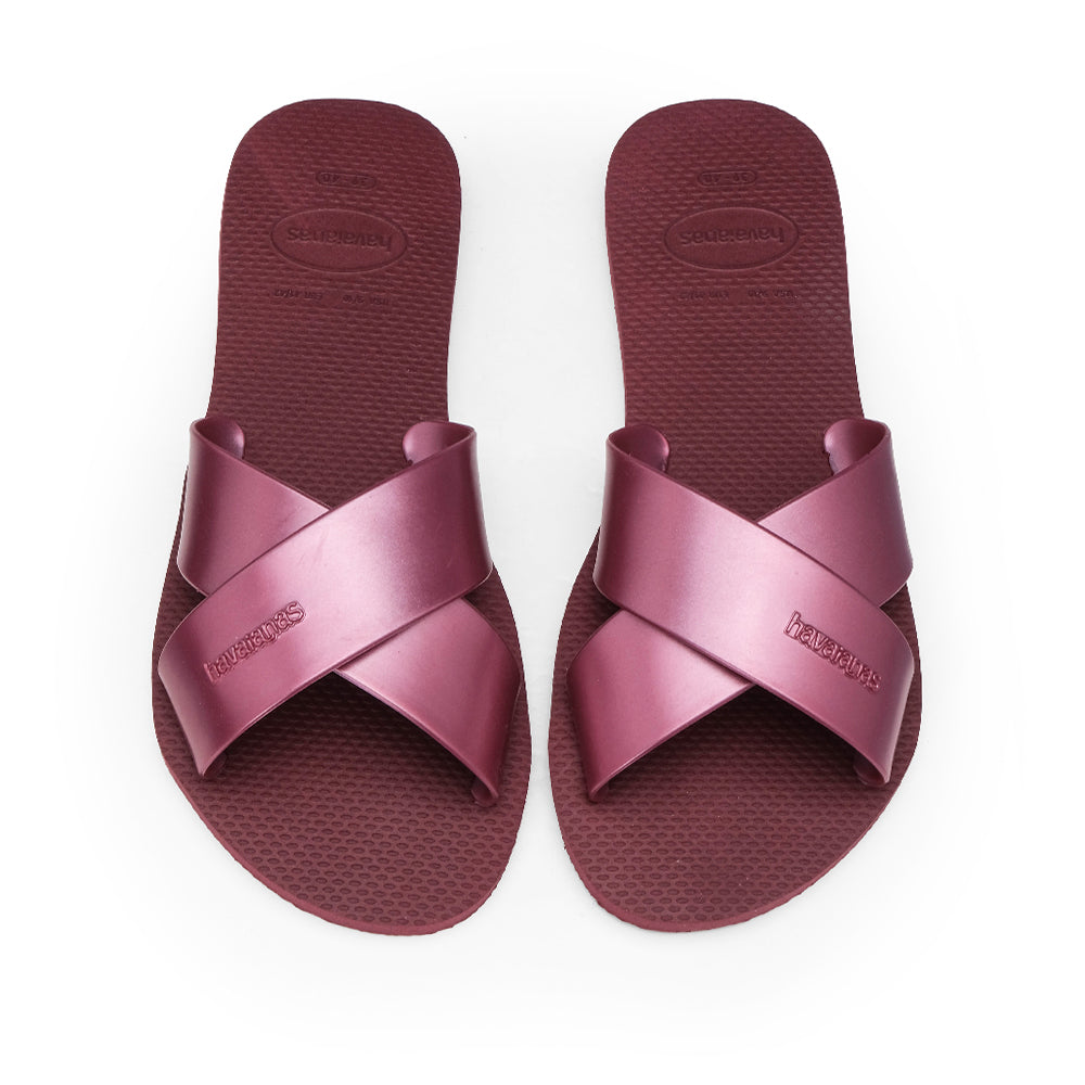 Chinelo Praia Mulher Bordeaux