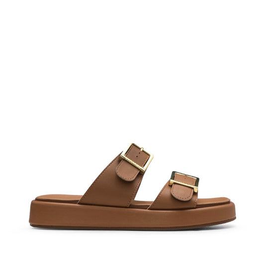 Chinelo Casual Mulher Camel