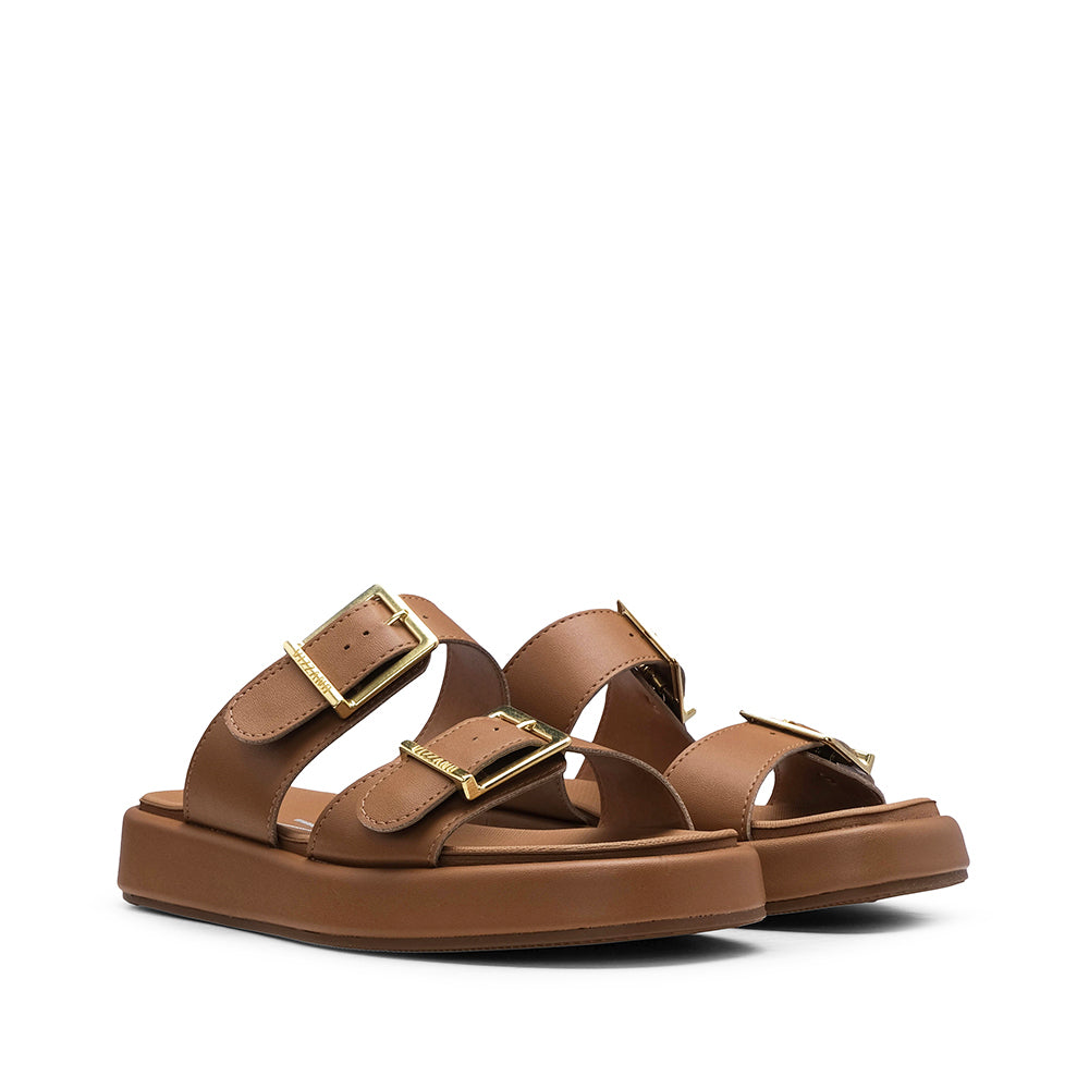 Chinelo Casual Mulher Camel