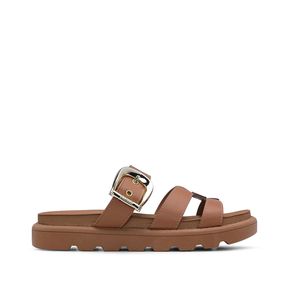 Chinelo Casual Mulher Camel