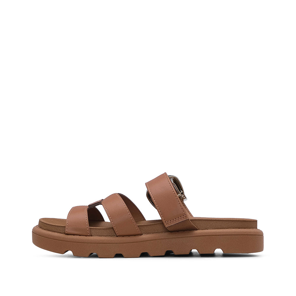 Chinelo Casual Mulher Camel