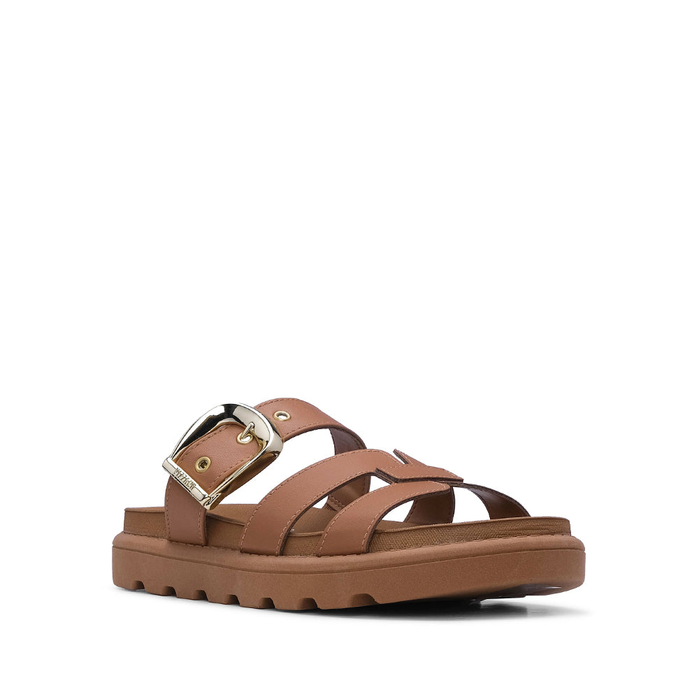 Chinelo Casual Mulher Camel