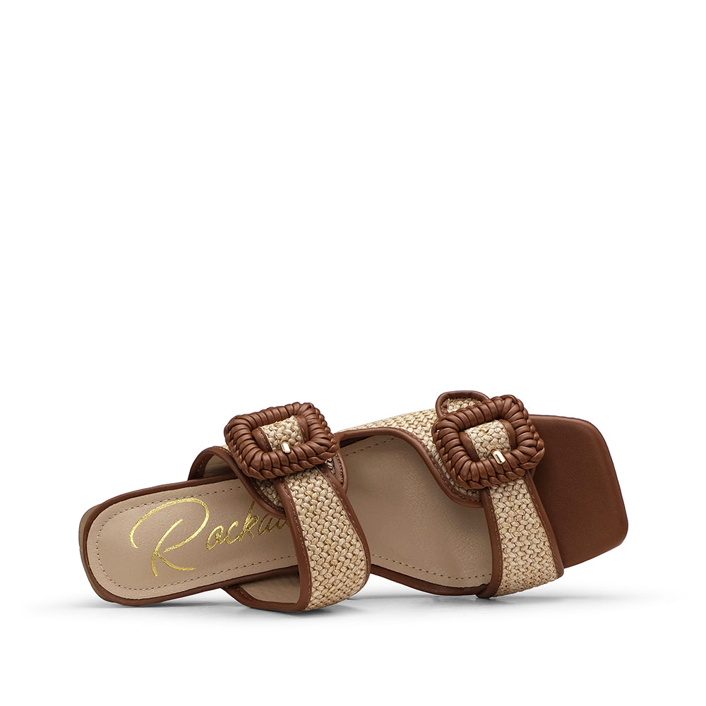 Chinelo Salto Alto Mulher Camel