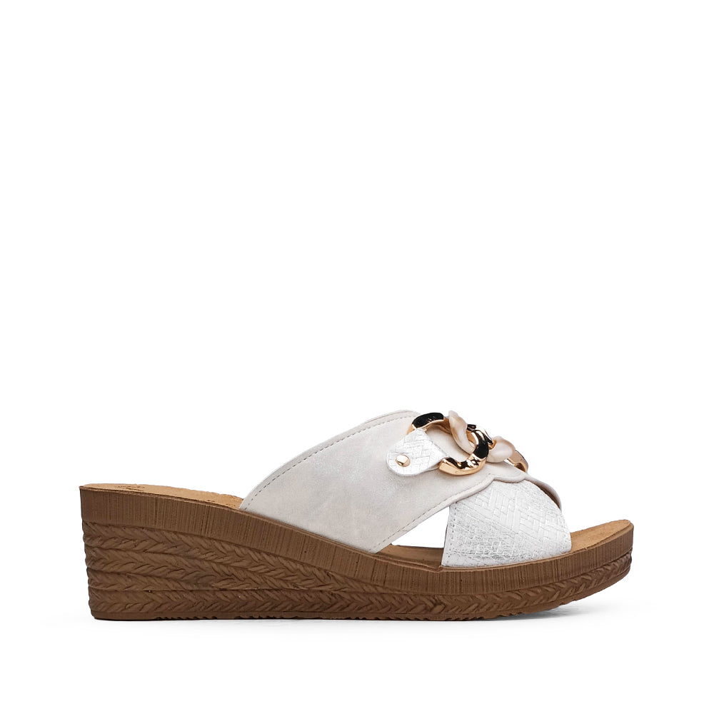 Chinelo Salto Cunha Mulher Branco
