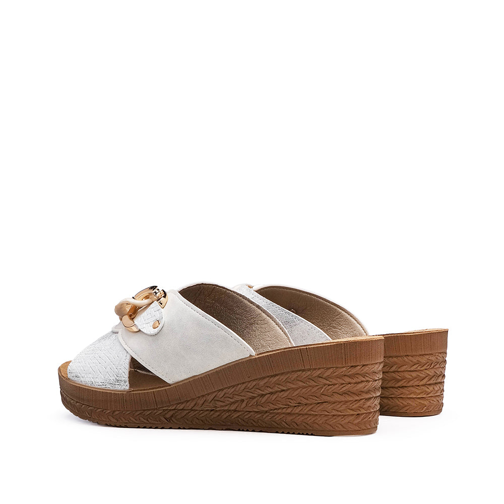 Chinelo Salto Cunha Mulher Branco