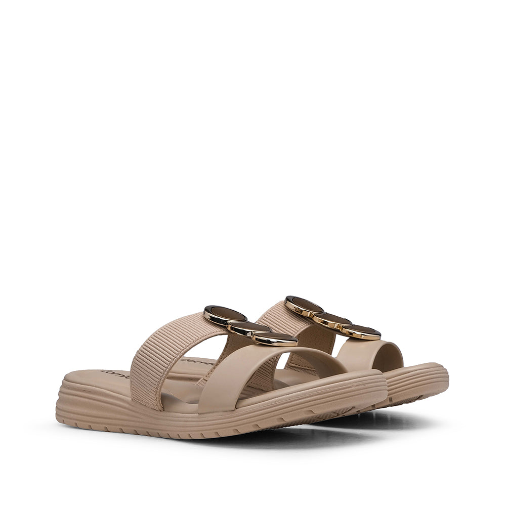 Chinelo Conforto Mulher Bege