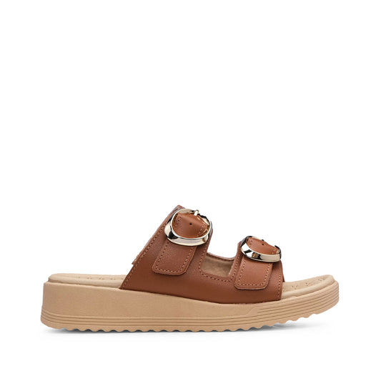 Chinelo Conforto Mulher Pele Camel