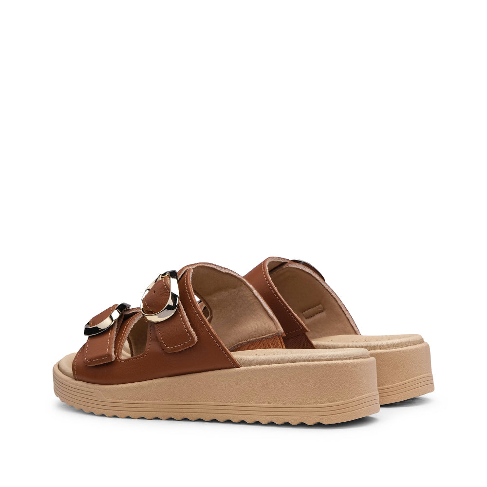 Chinelo Conforto Mulher Pele Camel
