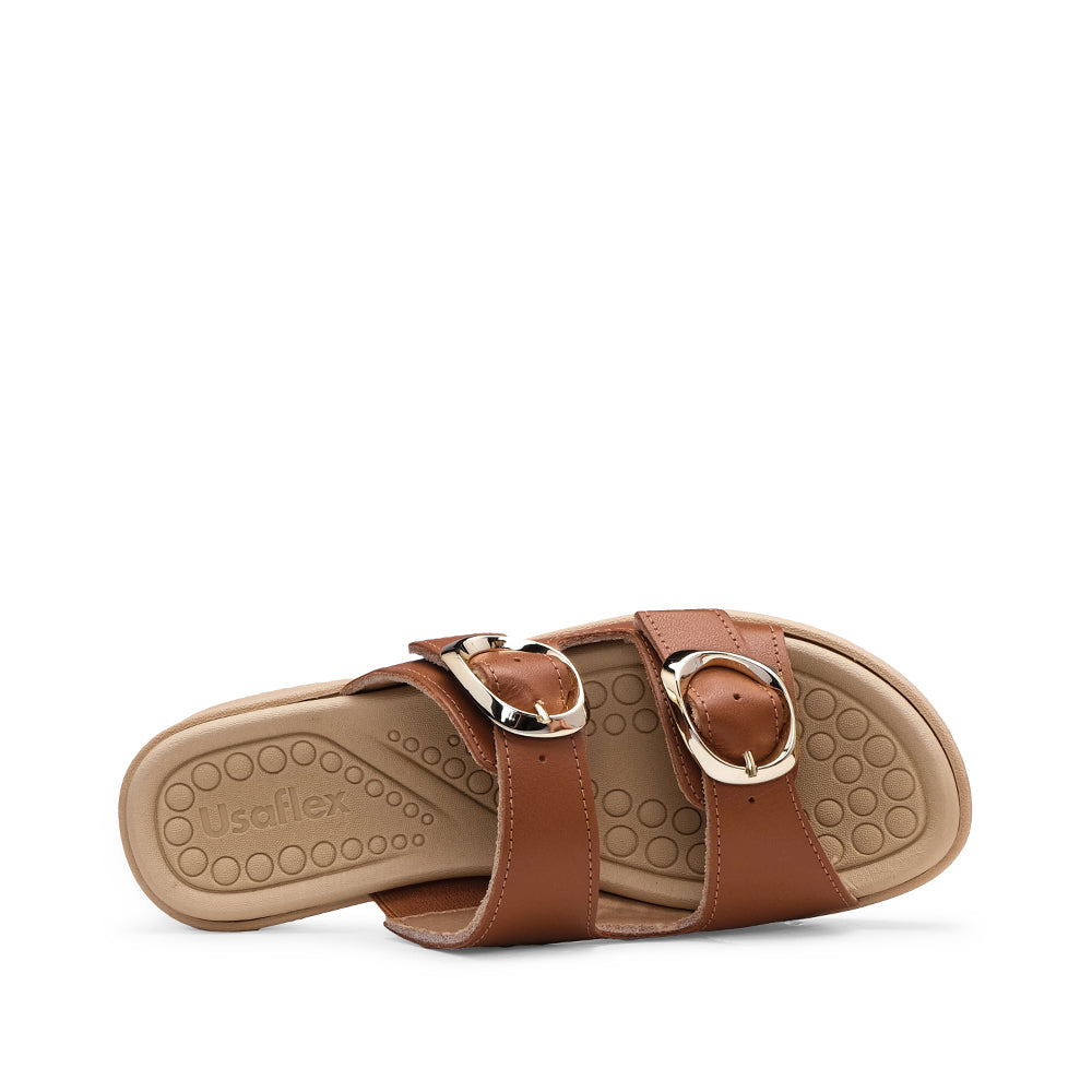 Chinelo Conforto Mulher Pele Camel