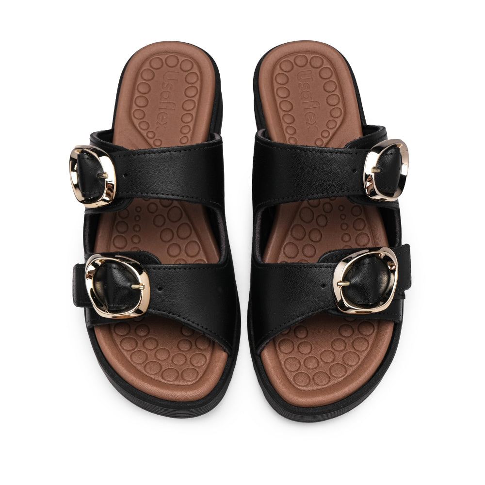 Chinelo Conforto Mulher Pele Preto