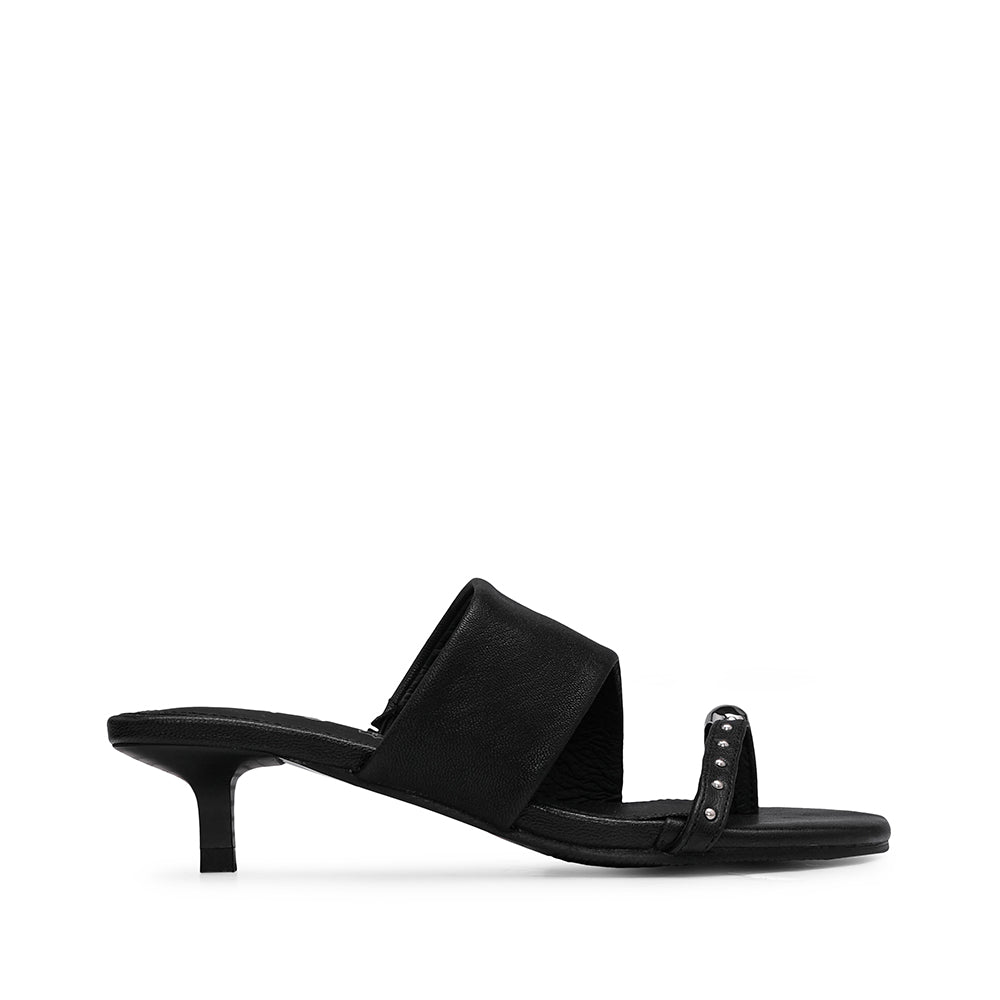 Sandália Salto Médio Mulher Pele Preto