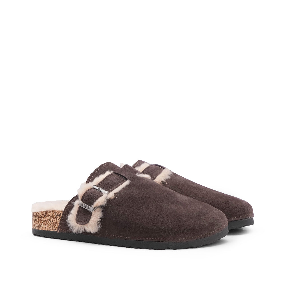 Chinelo Casual Mulher Camurça Castanho