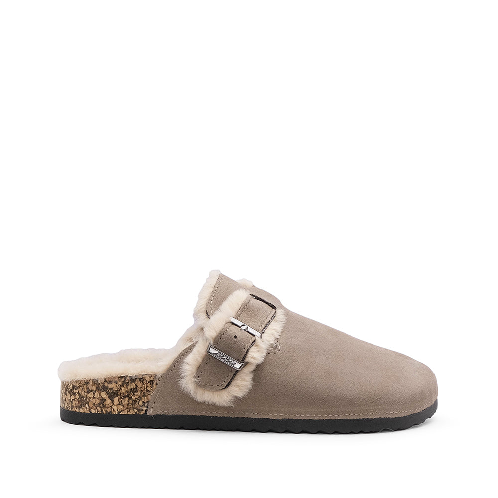 Chinelo Casual Mulher Camurça Taupe